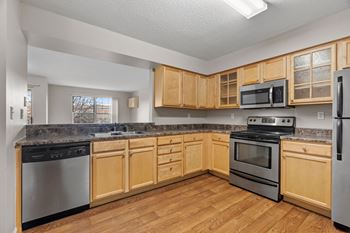 Stainless steel appliances kitchen